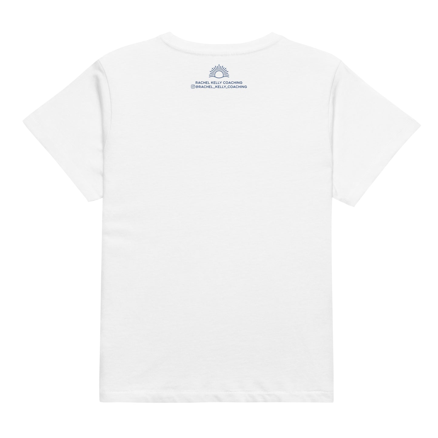 Women’s high-waisted Breathe Deeply in Navy t-shirt